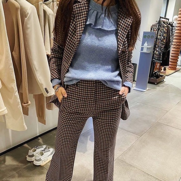 MaxMara Jackets & Blazers - Weekend MaxMara ArdenzaCheckWool Jacket & Pants SET JacketSz:38 160/84A Pants 40